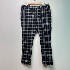 Cleo Petites Plaid Skinny Stretch Ankle Pants Size 16